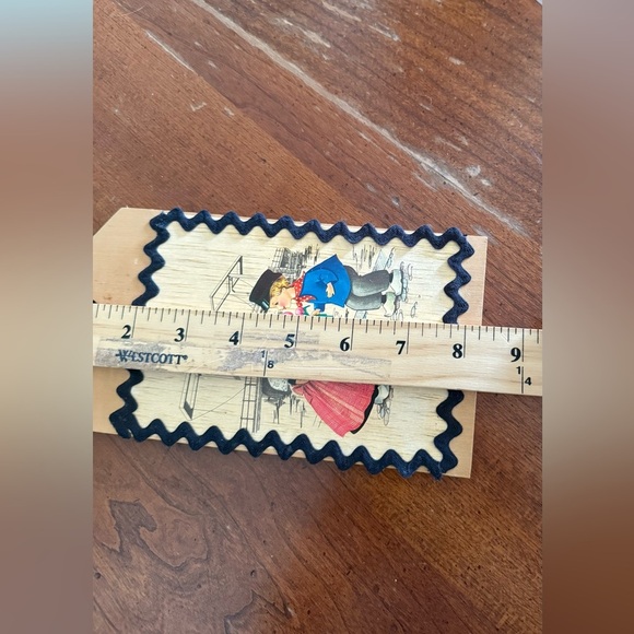 Vintage Wood Post Card 1974 From Holland And Germany Dutch Children Wall Decor - Picture 5 of 7